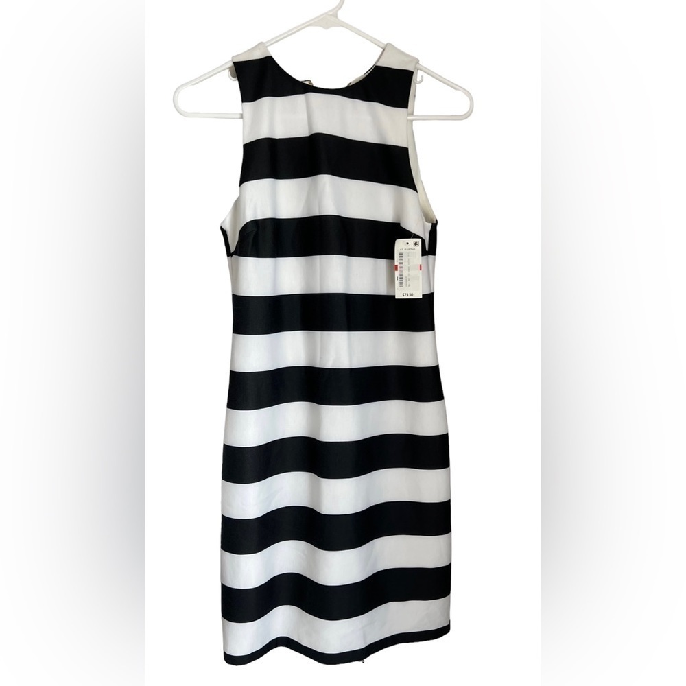 Nwt-Bar Ill St Barths Black & White Striped Dress. Size Xs.
